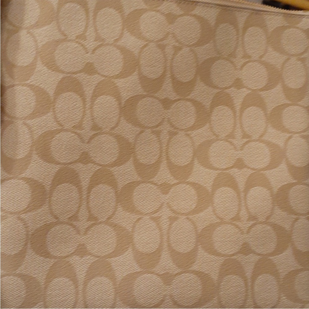 Coach Rowan File Bag Signature Canvas Crossbody Khaki Saddle C1554 - Picture 13 of 14